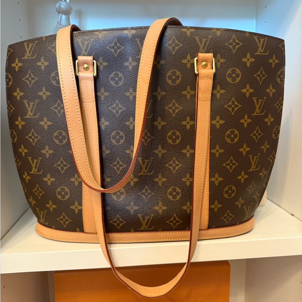 Louis Vuitton Brown and Tan Monogram Tote